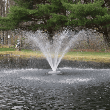 EasyPro Floating Aqua Fountain - On Water Display with Trees at the Backrgound