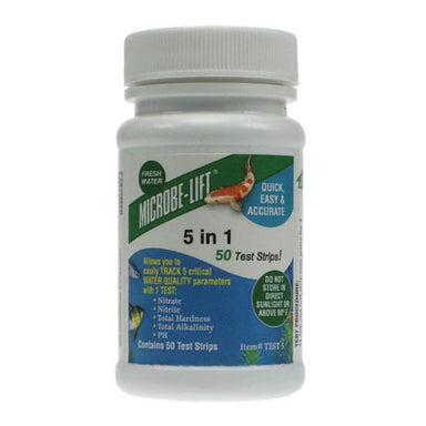 EasyPro Microbe-Lift 5-in-1 Pond Test Strips bottle