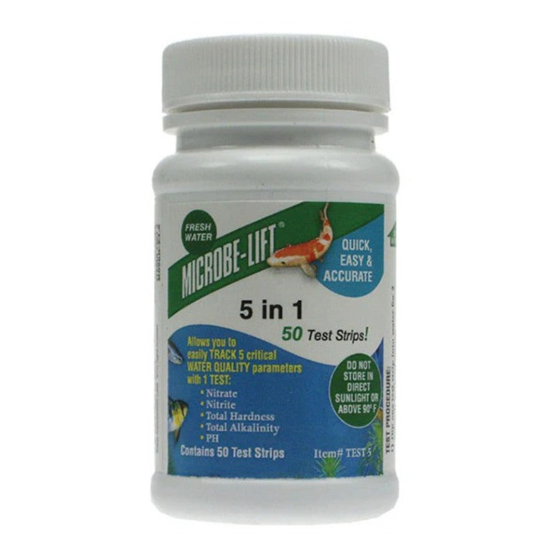 EasyPro Microbe-Lift 5-in-1 Pond Test Strips bottle