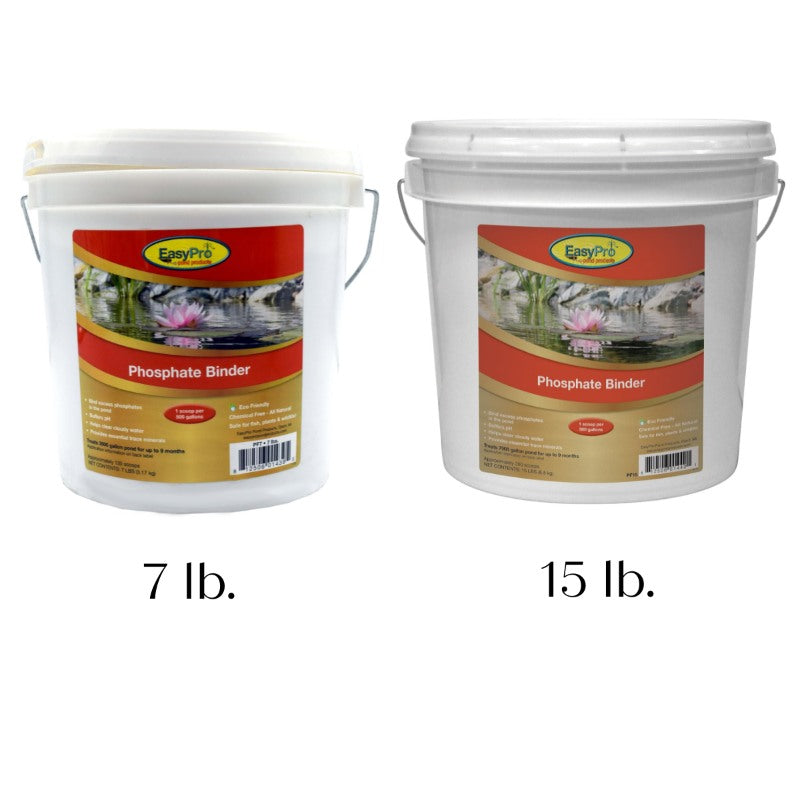 EasyPro Natural Phosphate Binder 7 lb and 15 lb size comparison
