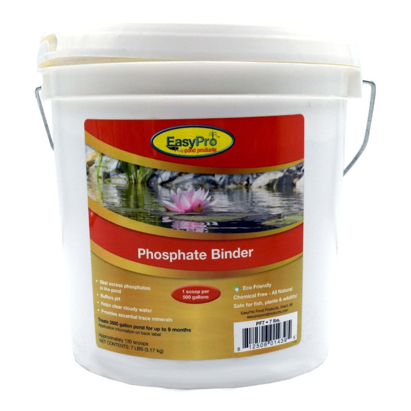 EasyPro Natural Phosphate Binder for Ponds 7 lb bucket front view