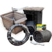 EasyPro Pro-Series Small Pond Kit components including skimmer, waterfall filter, liner, tubing, and pump