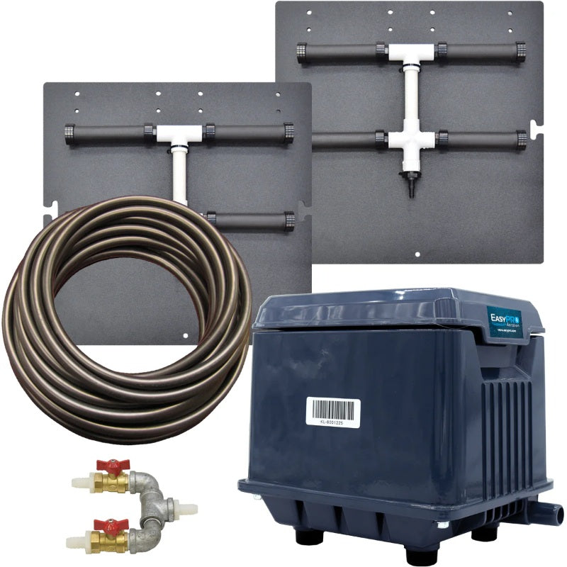 EasyPro Shallow Water Aeration Kit PA8SWN with dual diffusers and tubing