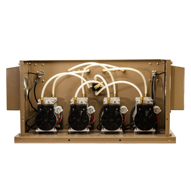 Interior view of Kasco Robust Aire compressor cabinet showing multiple air pumps
