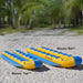 Island Hopper 12 Person Banana Taxi Banana Boat - Featuring the banana taxi and banana bus models on the beach shore