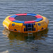 Island Hopper 15' Water Trampoline - Showing the trampoline on the water with a ladder