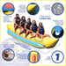 Island Hopper 5 Person Banana Boat Tube - Showing the banana boat features