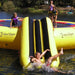 Island Hopper Bounce and Slide Attachment - Yellow Color - Kids enjoying the trampoline and slide attachment