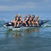 Island Hopper Elite Class 6 Person Whale Ride Banana Boat - Group of friends having fun while riding on the banana boat