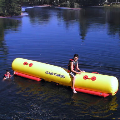 Island Hopper Runner Attachment - Two teenagers having fun with the inflatable attachment