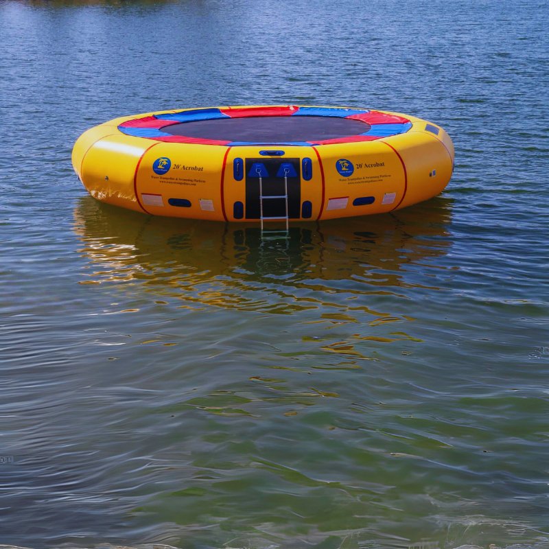 Island Hopper Water Trampoline 20 Foot Inflatable Trampoline - Showing the Trampoline on the Water