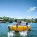 Island Hopper Water Trampoline 20 Foot Inflatable Trampoline - two girls jumping off the inflatable trampoline
