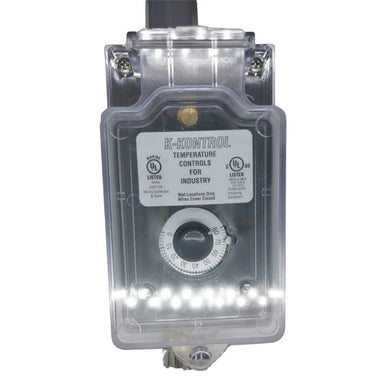 J2 Outdoors Ice Ripper Thermostat - front view with clear casing