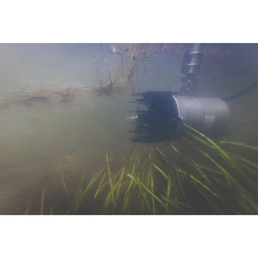 Kasco AquatiClear™ Mounted Under Water with weeds