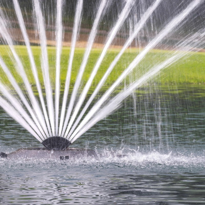 Kasco Fern Premium Fountain Nozzle - Close-up view of the spray pattern