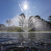 Kasco Fern Premium Fountain Nozzle - On Water Display with Sunlight at the Background