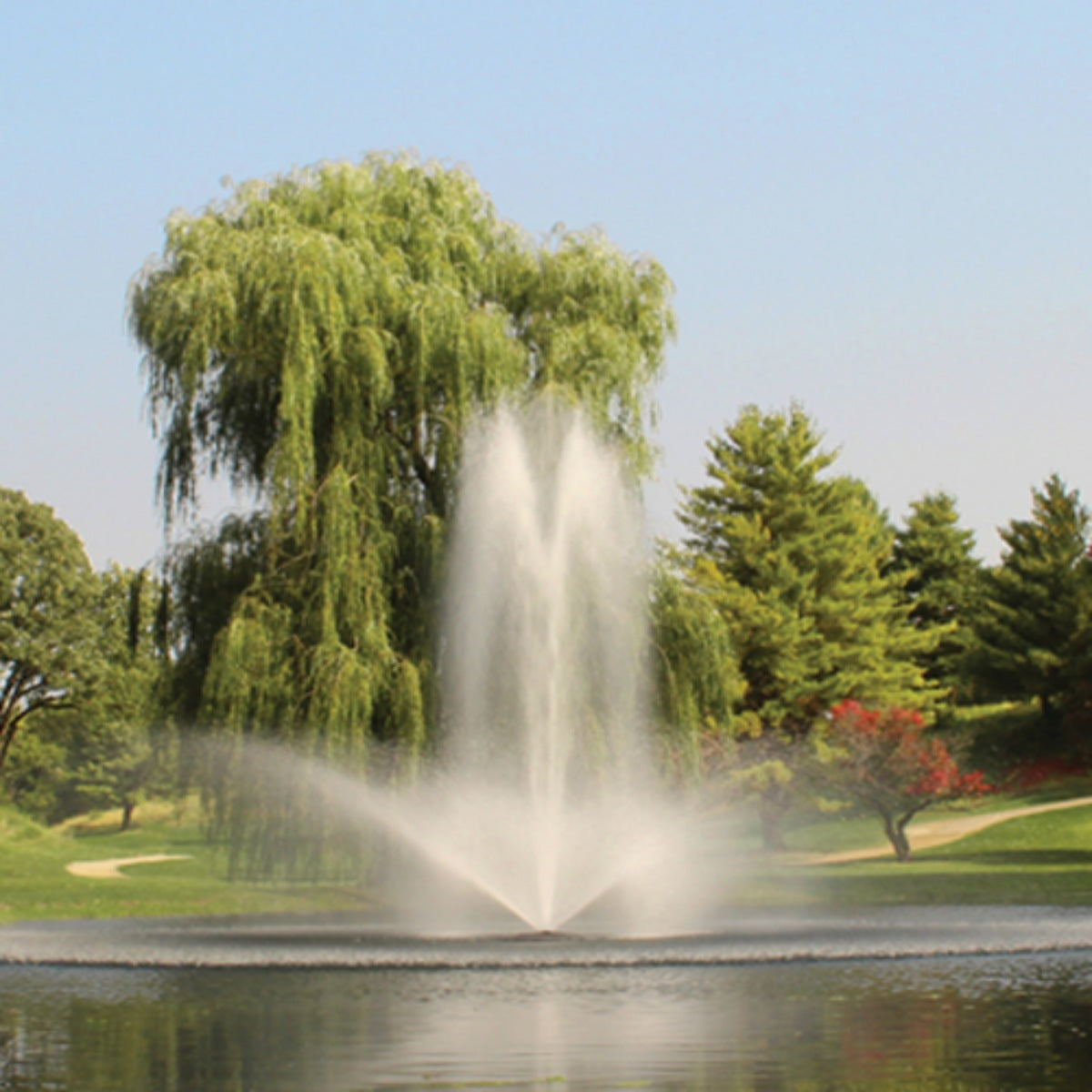 Kasco J Series Fountain Masterpiece Bundle - Showcasing the Linden Spray Pattern Display