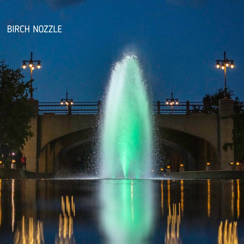 Kasco J Series Fountain with Birch nozzle and green LED lighting