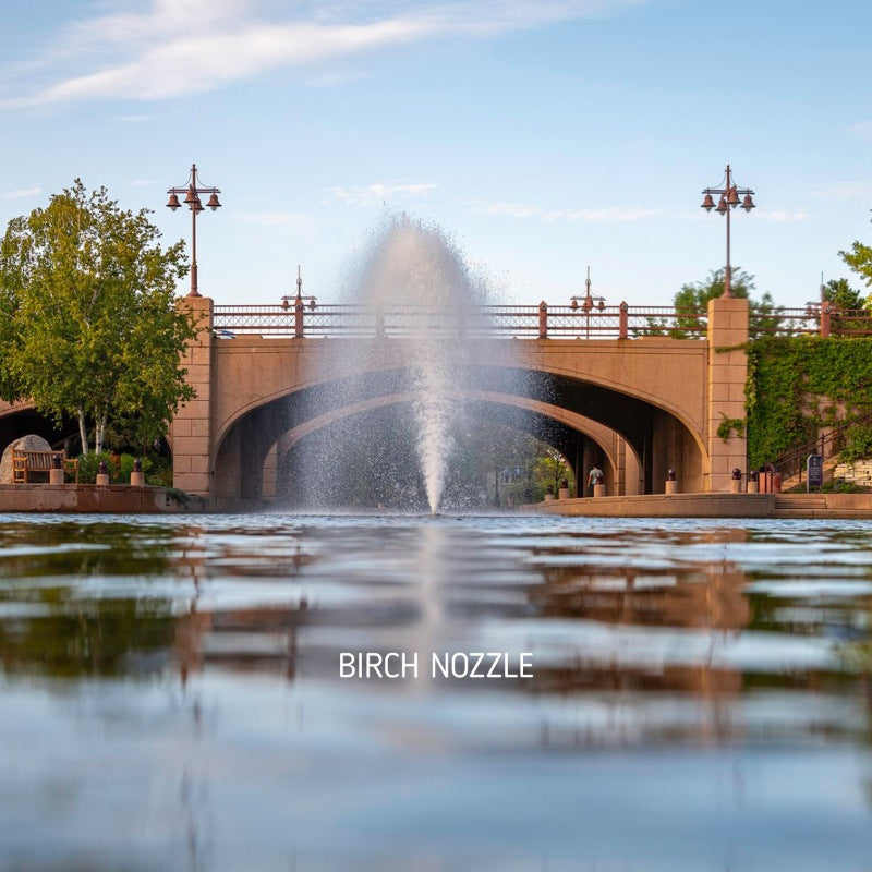 Kasco J Series Fountain with Birch nozzle in park pond