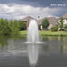 Kasco J Series Fountain with Birch nozzle in residential lake