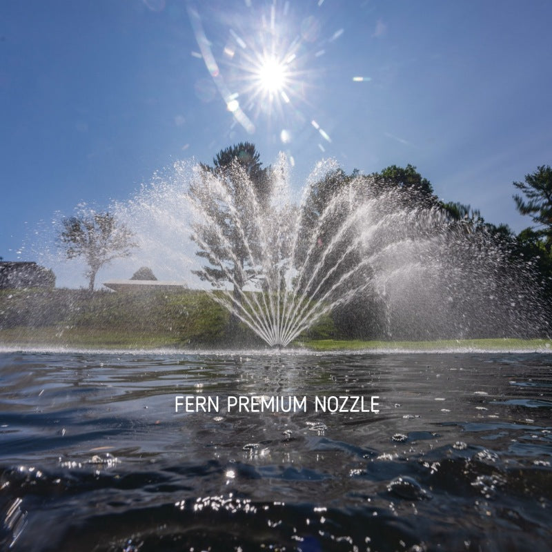 Kasco J Series Fountain with Fern Premium nozzle in full sunlight