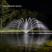 Kasco J Series Fountain with Fern Premium nozzle wide spray at night