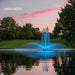 Kasco J Series Fountain with Linden nozzle and blue LED lighting at sunset
