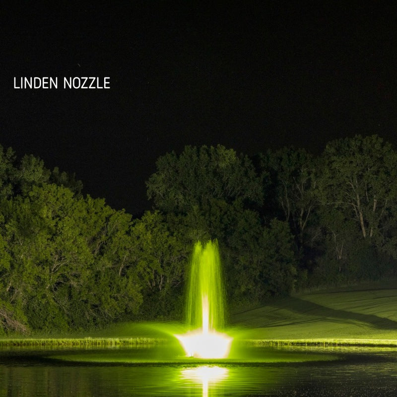 Kasco J Series Fountain with Linden nozzle and green LED lighting