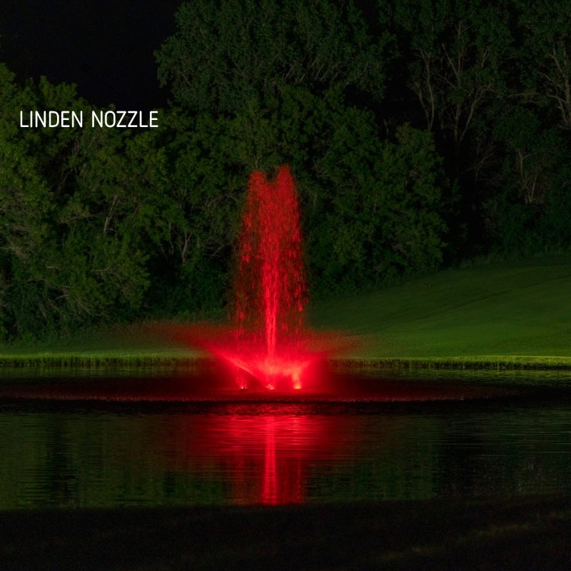 Kasco J Series Fountain with Linden nozzle and red LED lighting