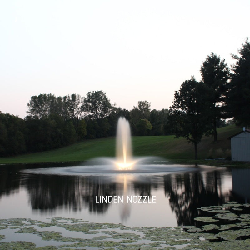 Kasco J Series Fountain with Linden nozzle at dusk
