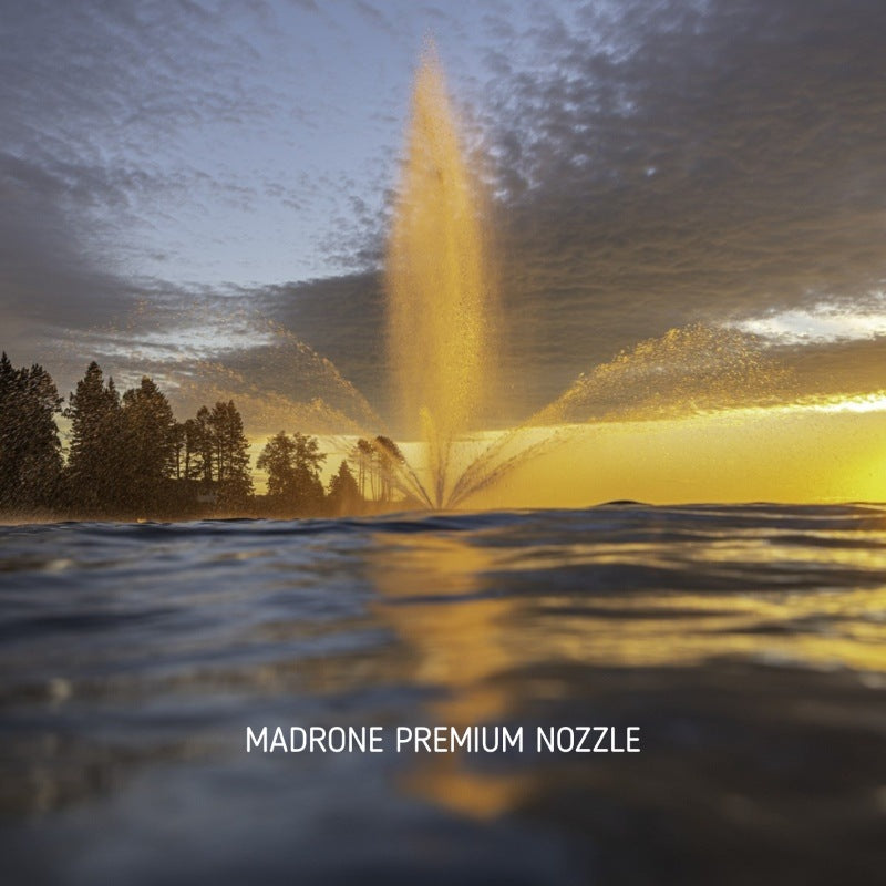 Kasco J Series Fountain with Madrone Premium nozzle at sunset