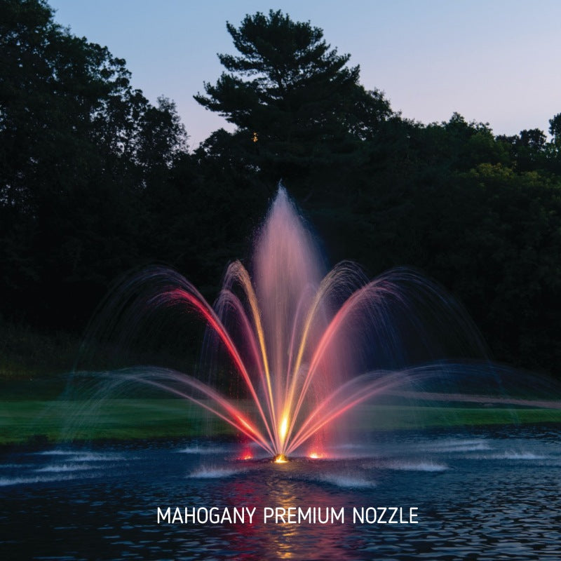 Kasco J Series Fountain with Mahogany Premium nozzle color changing display