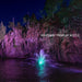 Kasco J Series Fountain with Mahogany Premium nozzle illuminated at night