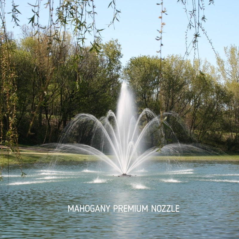 Kasco J Series Fountain with Mahogany Premium nozzle wide display at daytime