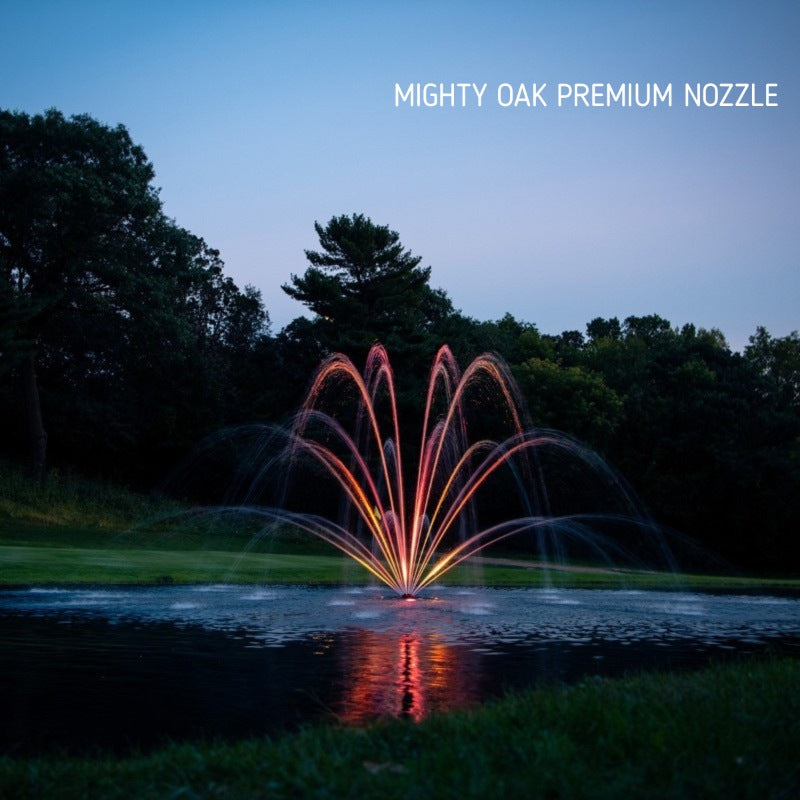 Kasco J Series Fountain with Mighty Oak Premium nozzle color illuminated display