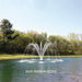 Kasco J Series Fountain with Palm Premium Nozzle spray pattern in daytime pond setting