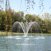 Kasco J Series Fountain with Palm Premium Nozzle spray pattern viewed through willow tree in daytime
