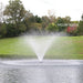 Kasco J Series Fountain with Willow Nozzle spray pattern in daytime fall golf course pond setting