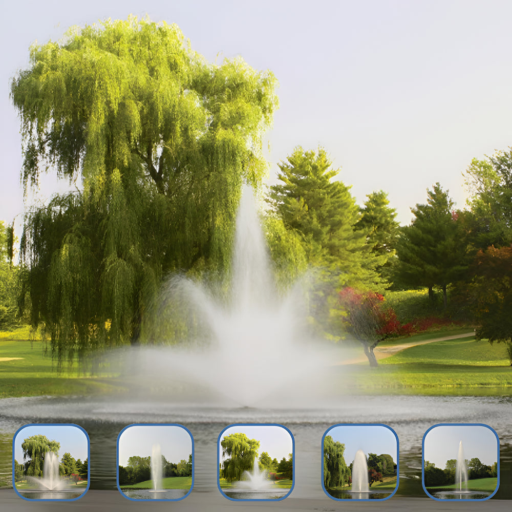 Kasco J Series Fountains 2 HP to 7.5 HP Units with Spray Patterns