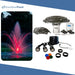 Kasco Mahogany Fountain Masterpiece Bundle - Up to 11.5ft - 3 LED Composite Light Sets - Including Motor, Float, Control Panel, Bottom Screen, Mooring Ropes and Steel Hardware
