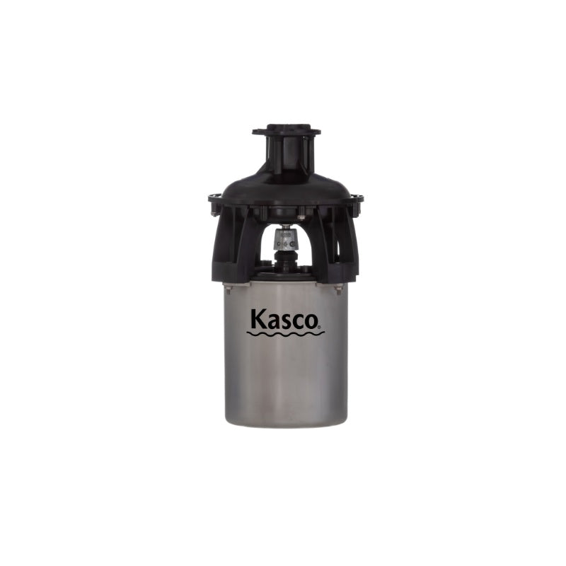 Kasco Mighty Oak Fountain stainless steel motor and pump unit close-up on white background