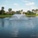 Kasco VFX aerating fountain daytime spray pattern in residential pond