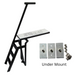 Lillipad Pontoon Diving Board - Black Powder Coat - showing  cool gray and dark gray board and under mount kit