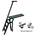 Lillipad Pontoon Diving Board - Black Powder Coat - showing  dark gray and island green board and ghost mount kit