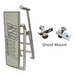 Lillipad Pontoon Diving Board - Silver Anodized - showing cool gray and dark gray board and ghost mount kit
