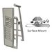 Lillipad Pontoon Diving Board - Silver Anodized - showing cool gray and dark gray board and surface mount kit