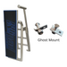 Lillipad Pontoon Diving Board - Silver Anodized - showing dark gray and bimini blue board and ghost mount kit