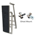 Lillipad Pontoon Diving Board - Silver Anodized - showing dark gray and black board and ghost mount kit