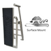 Lillipad Pontoon Diving Board - Silver Anodized - showing dark gray and black board and surface mount kit