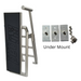 Lillipad Pontoon Diving Board - Silver Anodized - showing dark gray and black board and under mount kit